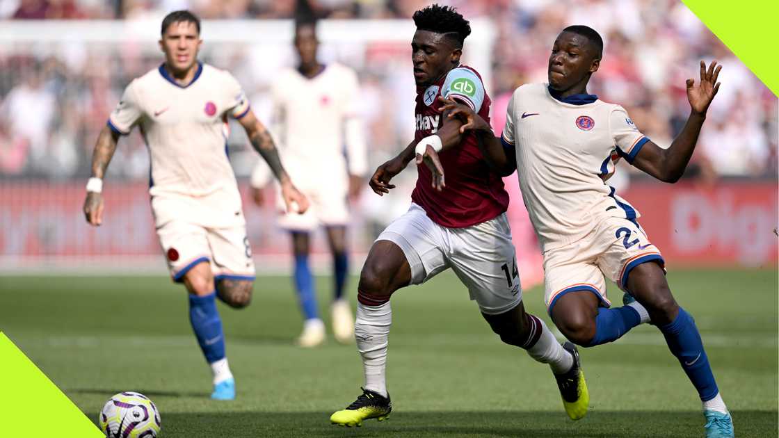 Caicedo during Chelsea's win aganst West Ham