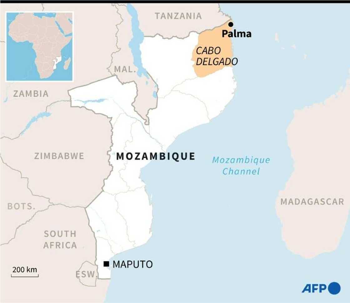 Map of Mozambique locating Cabo Delgado and Palma Map of Mozambique locating Cabo Delgado and Palma