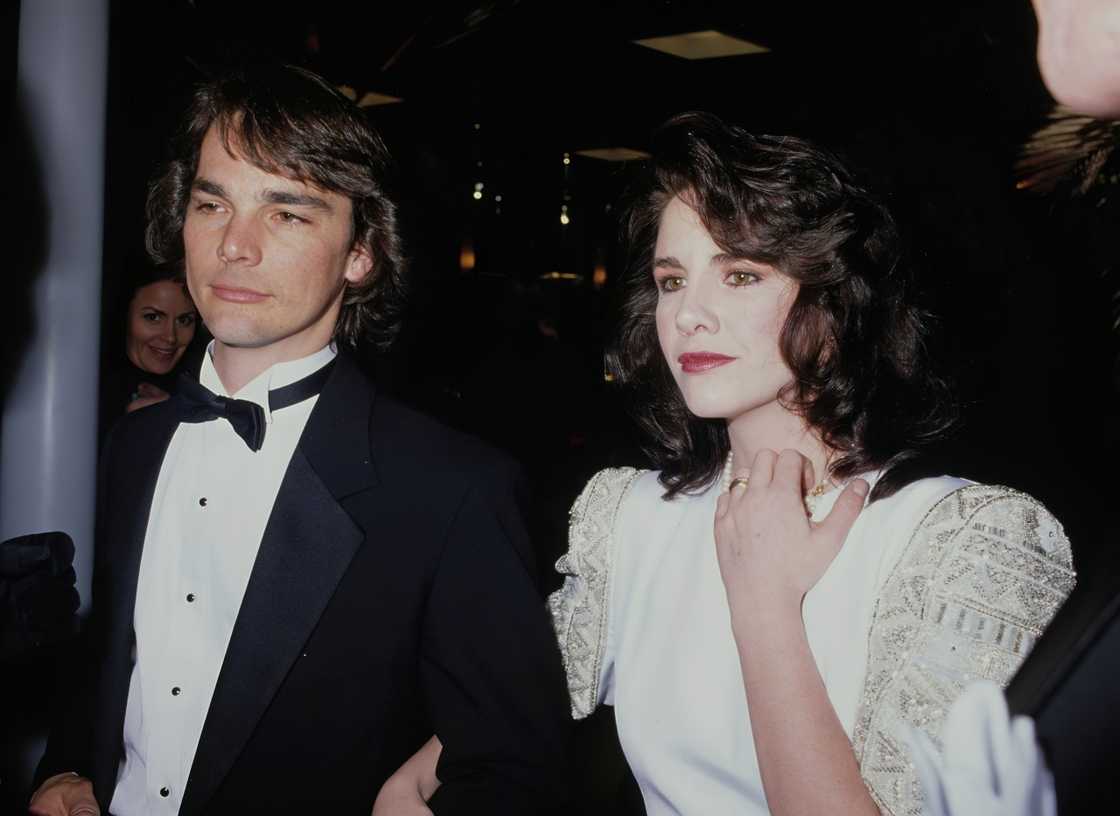 Bo Brinkman and Melissa Gilbert arrive at the Hooray For Hollywood AIDS Benefit