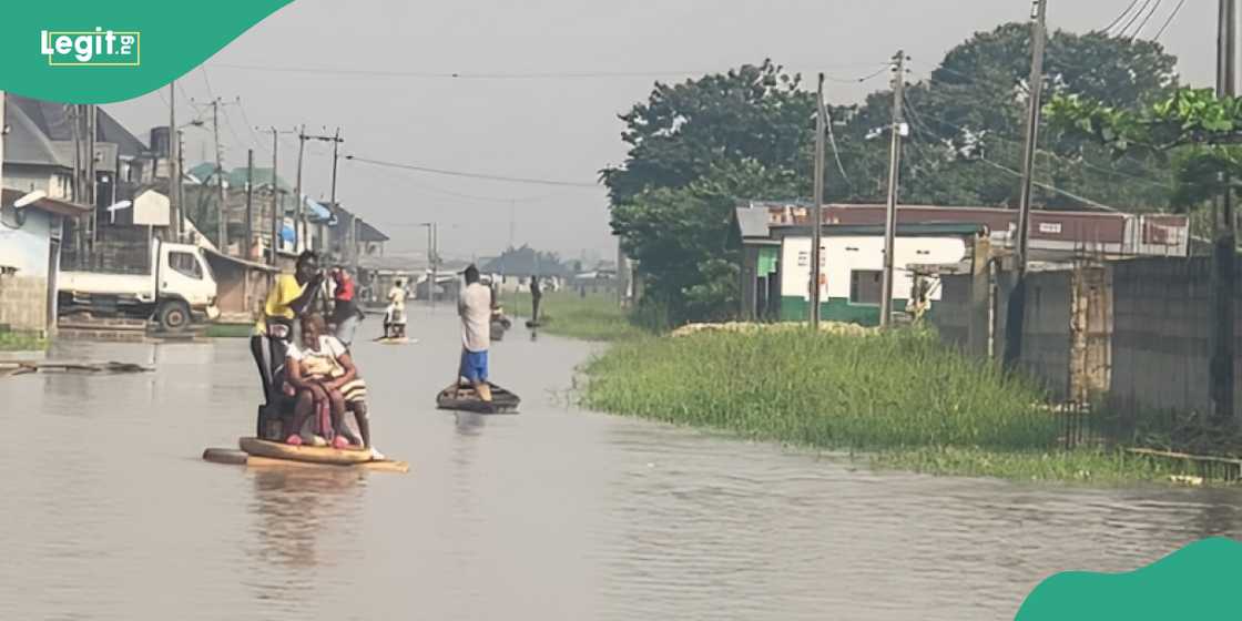 Flood sweeps away Lagos motorcyclist during heavy downpou Flood sweeps away Lagos motorcyclist during heavy downpou