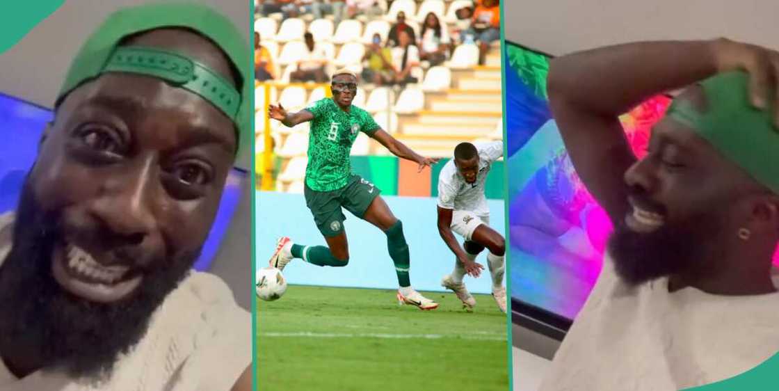 Man celebrates crazily after Iheanacho scored to send Nigeria to AFCON final Man celebrates crazily after Iheanacho scored to send Nigeria to AFCON final