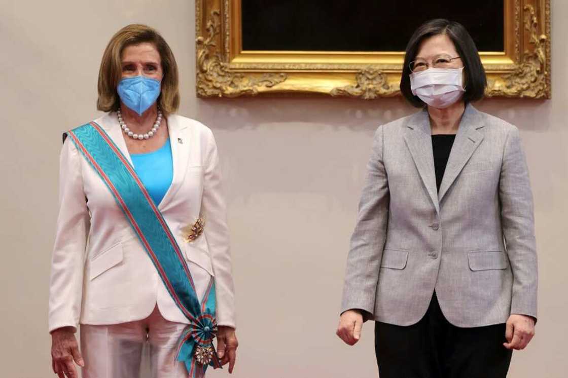 The Taiwan visit by US House Speaker Nancy Pelosi (L) has enraged China The Taiwan visit by US House Speaker Nancy Pelosi (L) has enraged China