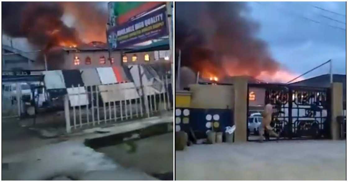 Just in: Worshippers reportedly trapped as Fire guts RCCG parish Just in: Worshippers reportedly trapped as Fire guts RCCG parish