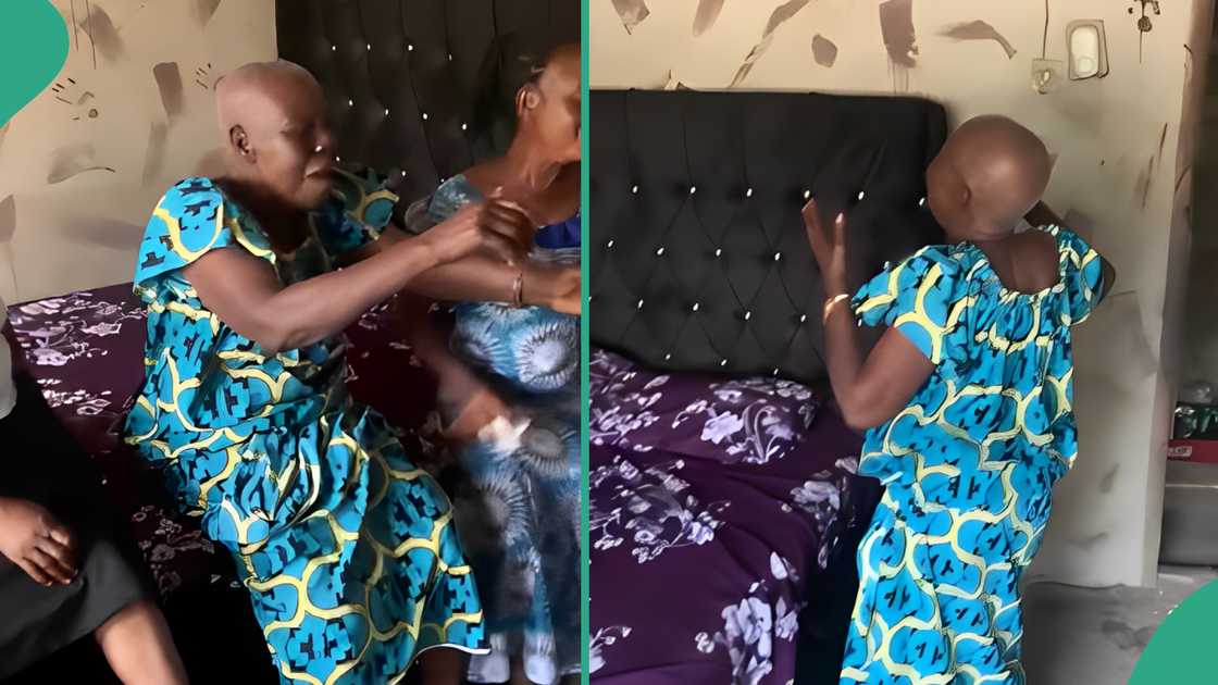 Grandma celebrates widely after being gifted new bed with frame by her grandson