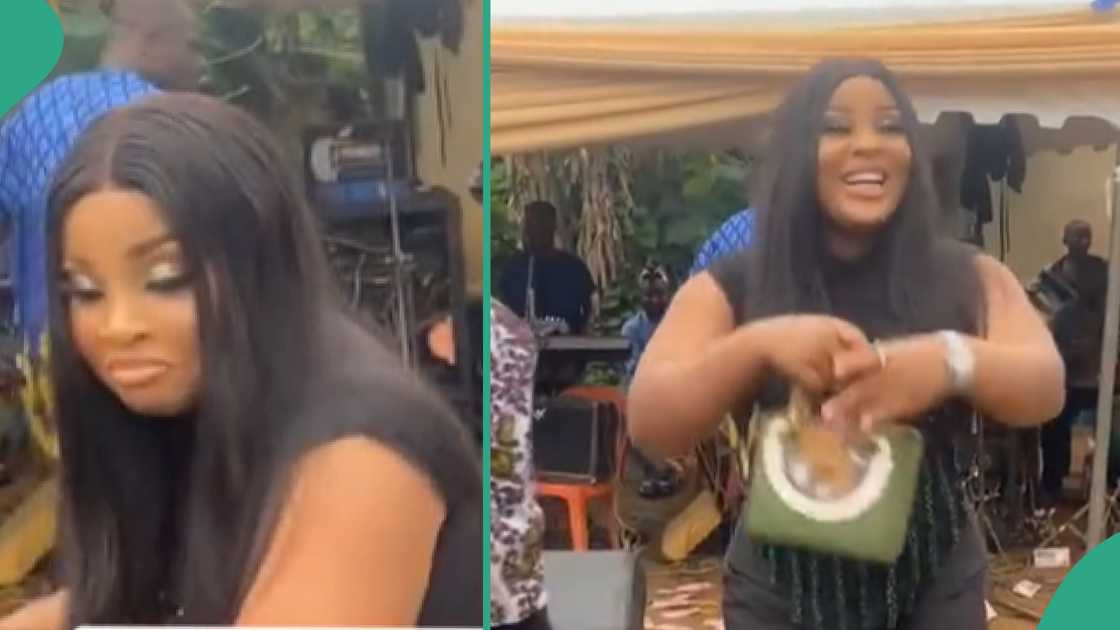 Lady dances at her ex's wedding. Lady dances at her ex's wedding.