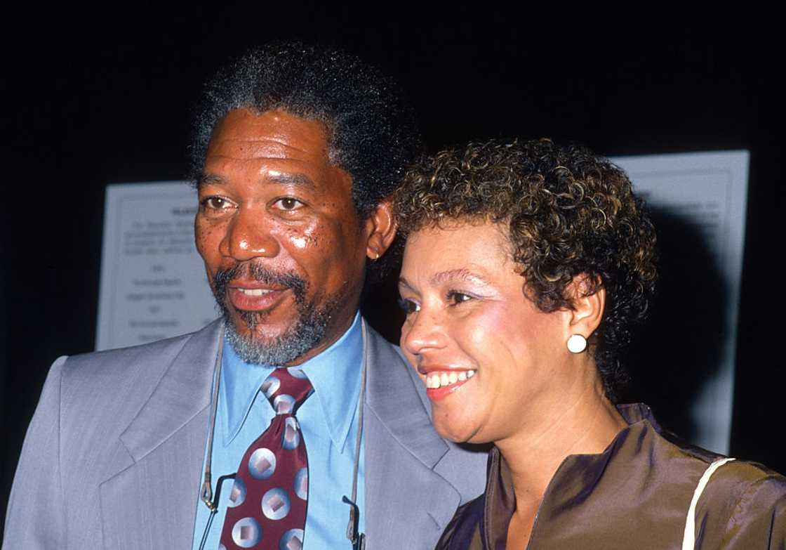 Morgan Freeman and Myrna Colley-Lee at the Beverly Hilton Hotel
