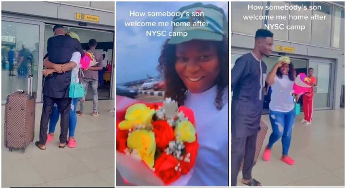 Photos of the sweet moment man welcomed his girl from NYSC camp. Photos of the sweet moment man welcomed his girl from NYSC camp.