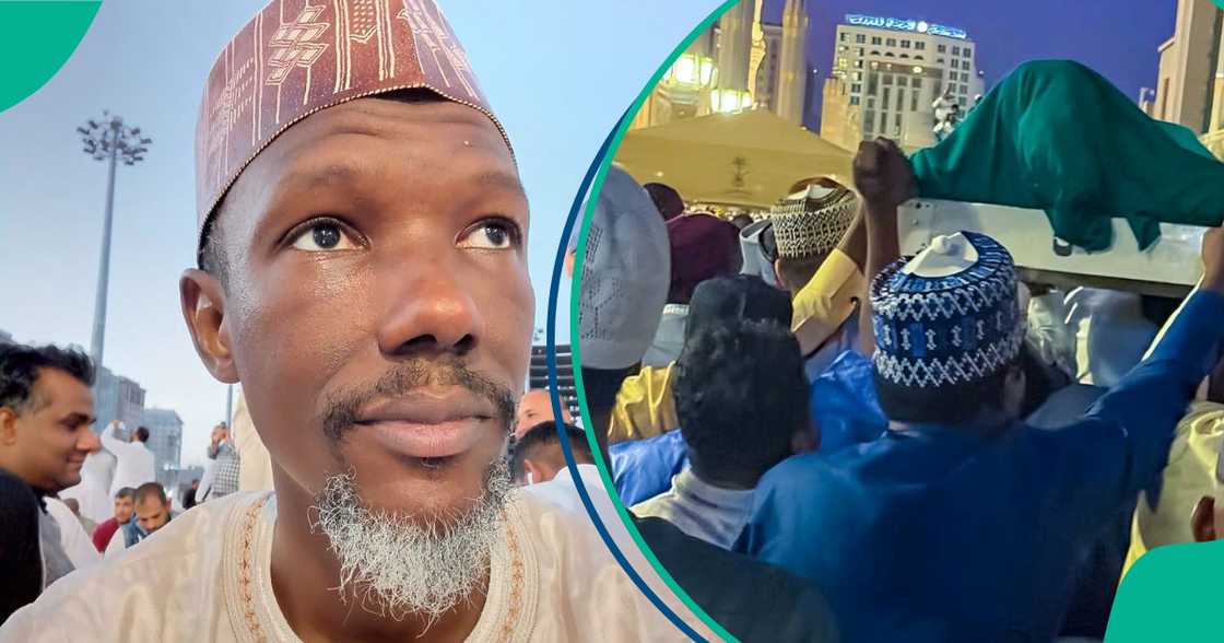 Malamin da ya yi bayani kan hukuncin birne gawa a wani gari. Hoto: Aliyu Muh'd Sani|Barau I Jibrin Malamin da ya yi bayani kan hukuncin birne gawa a wani gari. Hoto: Aliyu Muh'd Sani|Barau I Jibrin
