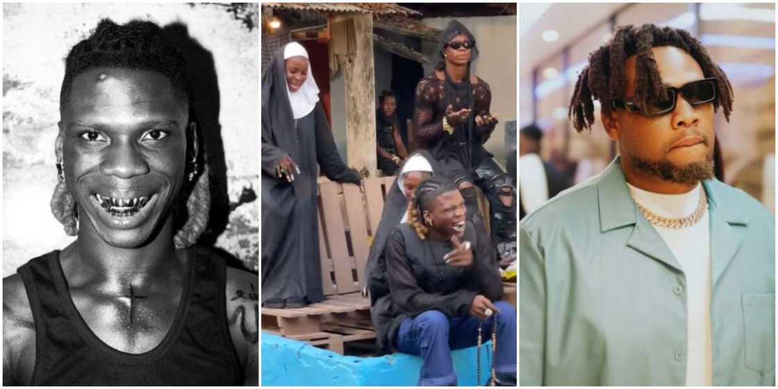 Seyi Vibez, Seyi Vibez with smoking nuns in Gwagwalada video, Buju BNXN Seyi Vibez, Seyi Vibez with smoking nuns in Gwagwalada video, Buju BNXN