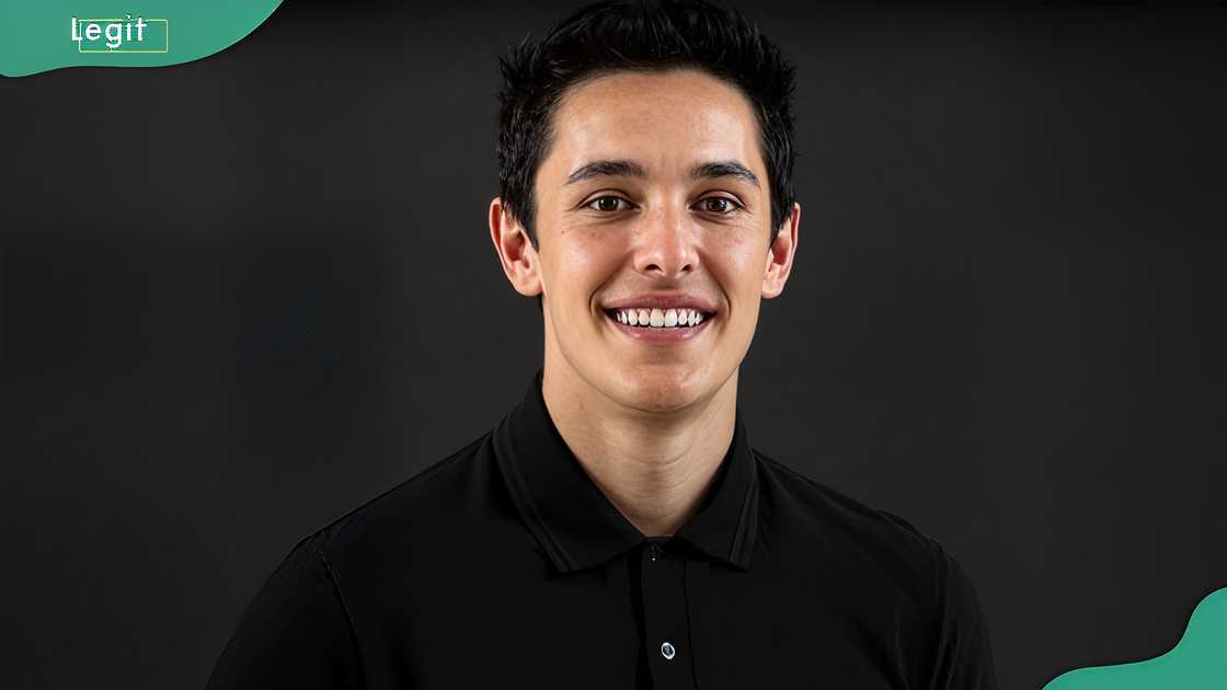 Dalton Gomez in a black background Dalton Gomez in a black background