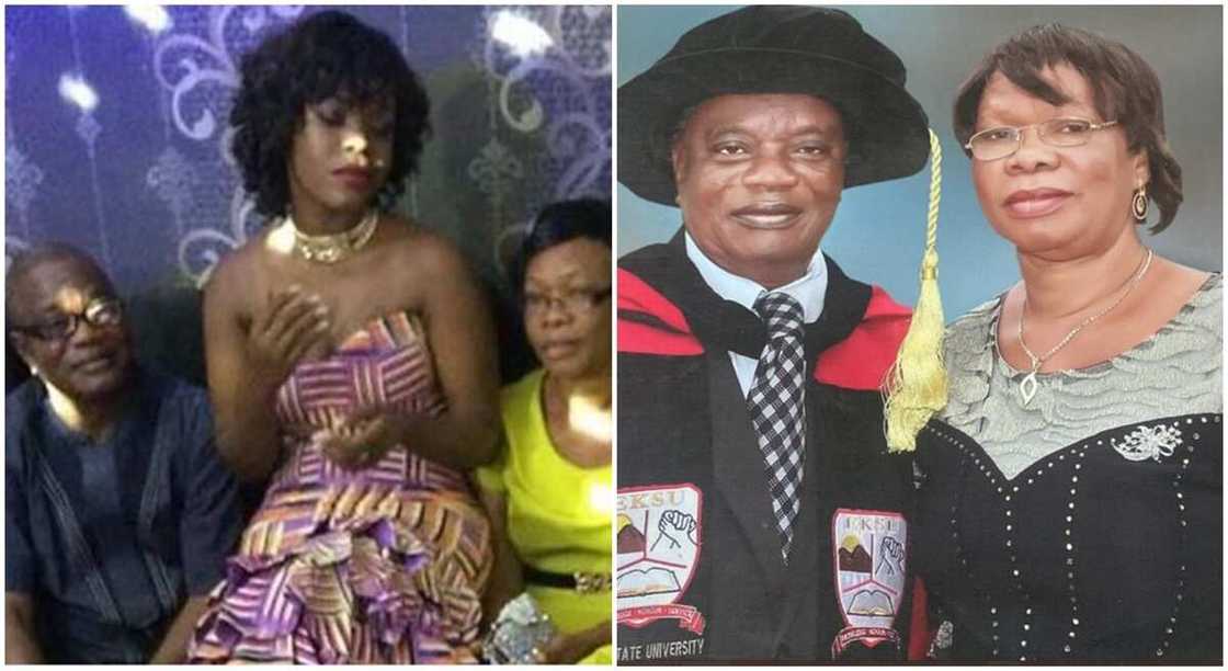 Laide Ajanaku and her both parents who died in the Owo attack. Laide Ajanaku and her both parents who died in the Owo attack.