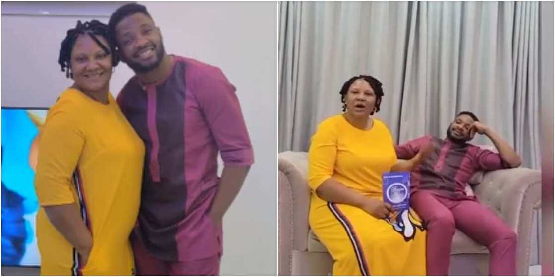 BBNaija Cross and his mom