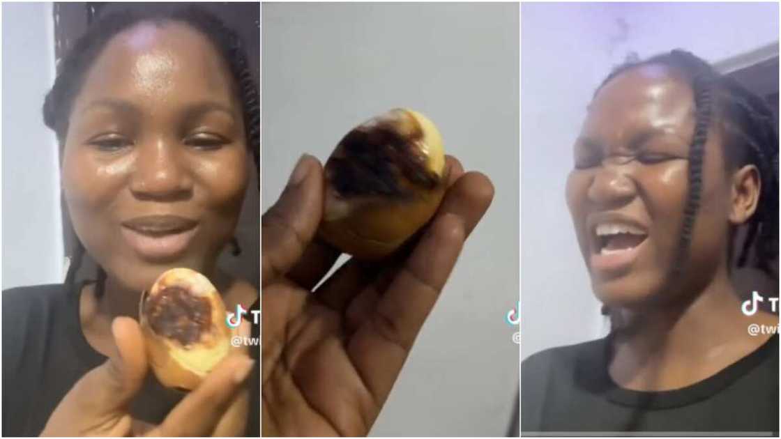 Girl burnt egg, shares pics Girl burnt egg, shares pics