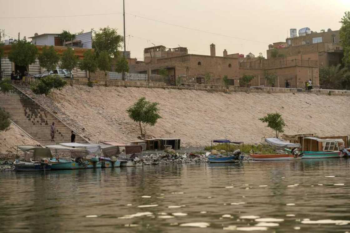 Concrete buildings dominate in most of Iraq such as in this riverside district of the capital Baghdad Concrete buildings dominate in most of Iraq such as in this riverside district of the capital Baghdad