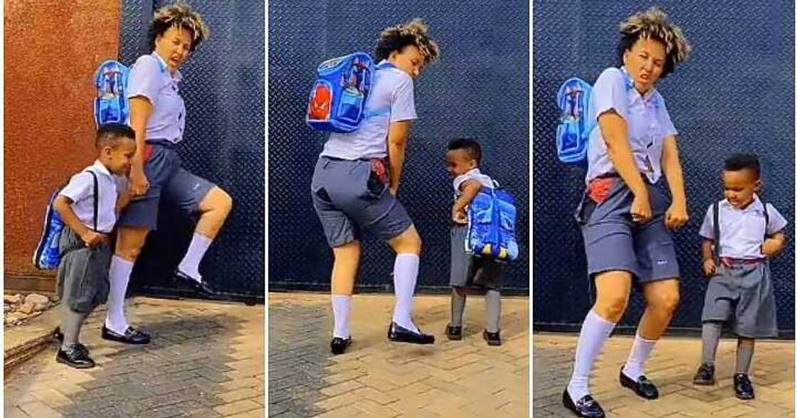 Mother rocks school uniform with son,
Julz woods Mother rocks school uniform with son,
Julz woods