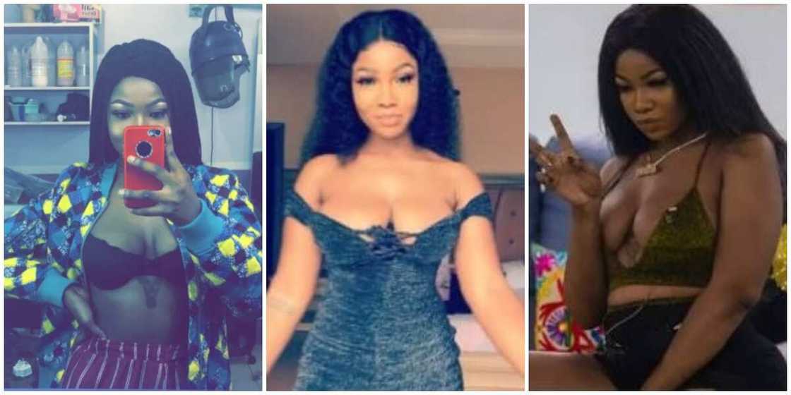 Old photos of BBNaija Tacha. Old photos of BBNaija Tacha.