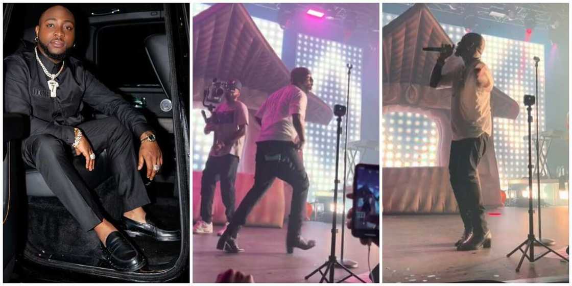 Davido's shoe at concert. Davido's shoe at concert.