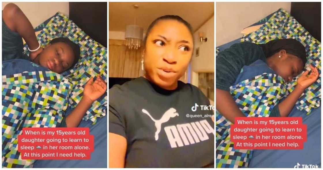 Woman, mum laments, 15-year-old daughter sleeping in her son's room Woman, mum laments, 15-year-old daughter sleeping in her son's room