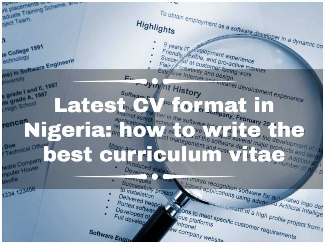 CV format in Nigeria CV format in Nigeria
