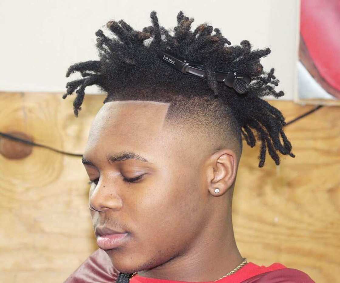 Kinky afro with fade Kinky afro with fade
