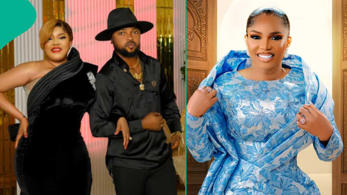 Toyin Abraham's husband promotes Iyabo Ojo's new movie.