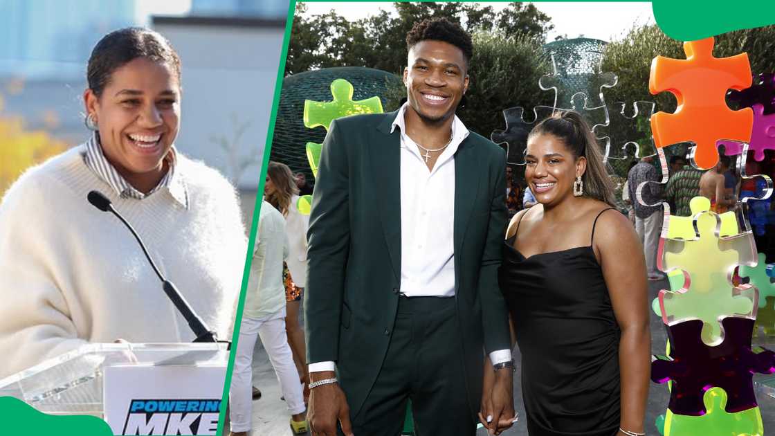 Giannis Antetokounmpo and Mariah Riddlesprigger