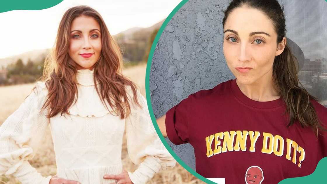 Mary Padian is pictured in a white dress (L) and in a maroon tee (R) Mary Padian is pictured in a white dress (L) and in a maroon tee (R)