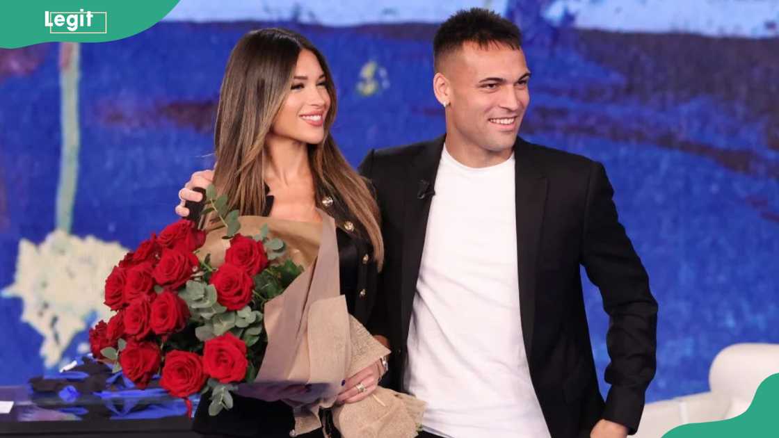 Agustina Gandolfo and Lautaro Martínez at Nove Studios
