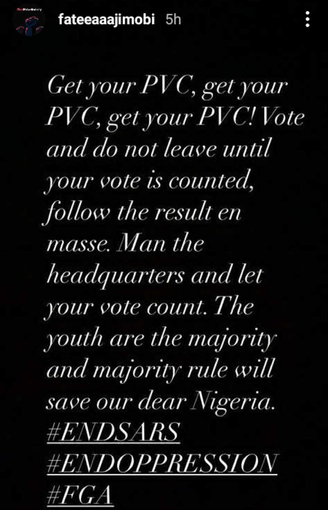 ENDSARS: Ku tanadi katin zabe, ku tabbatar kun kaɗa kuri'un ku - Fatima Ganduje ENDSARS: Ku tanadi katin zabe, ku tabbatar kun kaɗa kuri'un ku - Fatima Ganduje