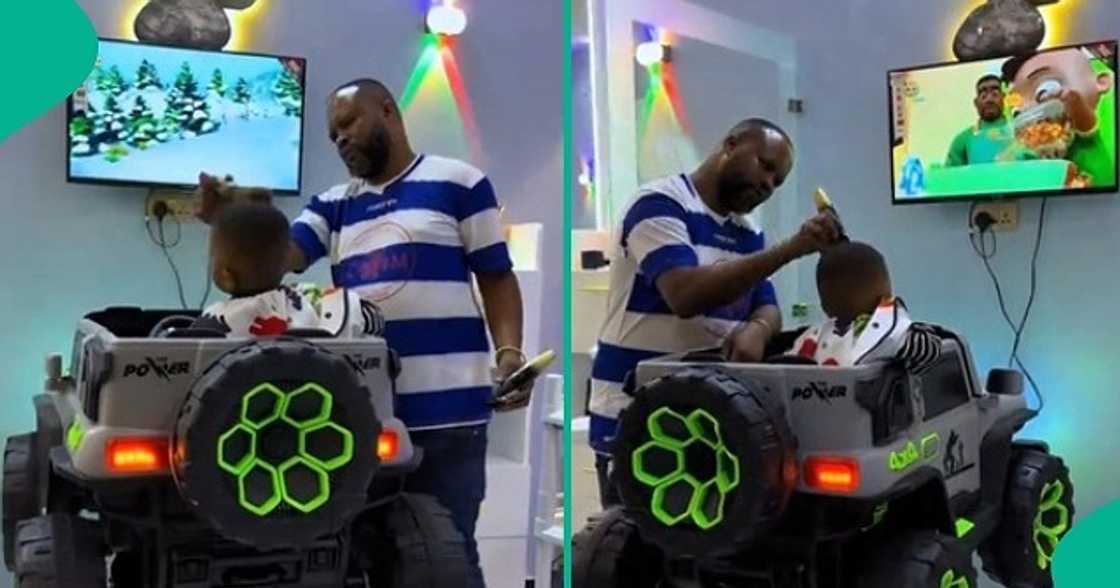 Creative barber designs his shop to make children comfortable