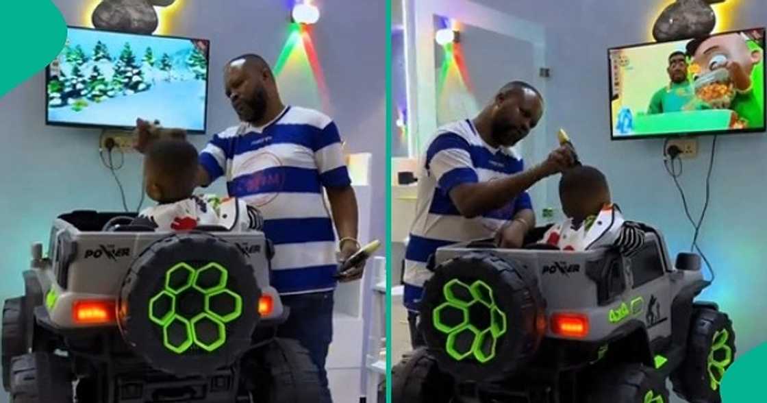 Creative barber designs his shop to make children comfortable Creative barber designs his shop to make children comfortable
