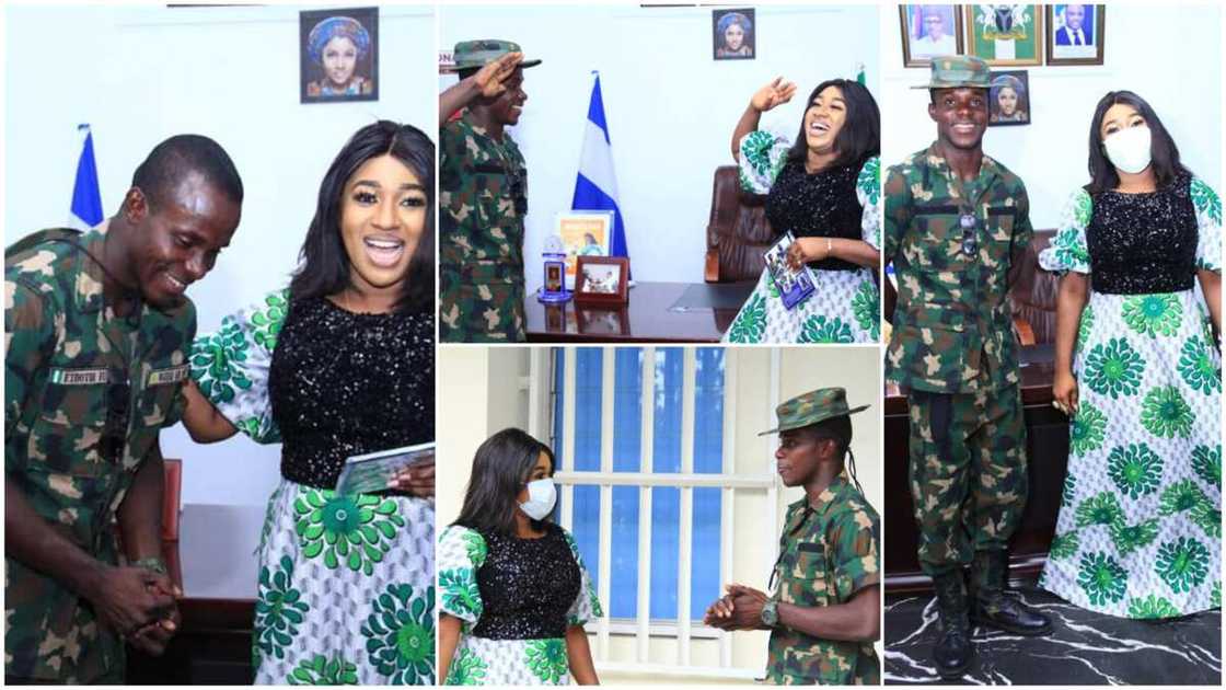 Betta Edu and Etiothi laughed as they met again. Betta Edu and Etiothi laughed as they met again.