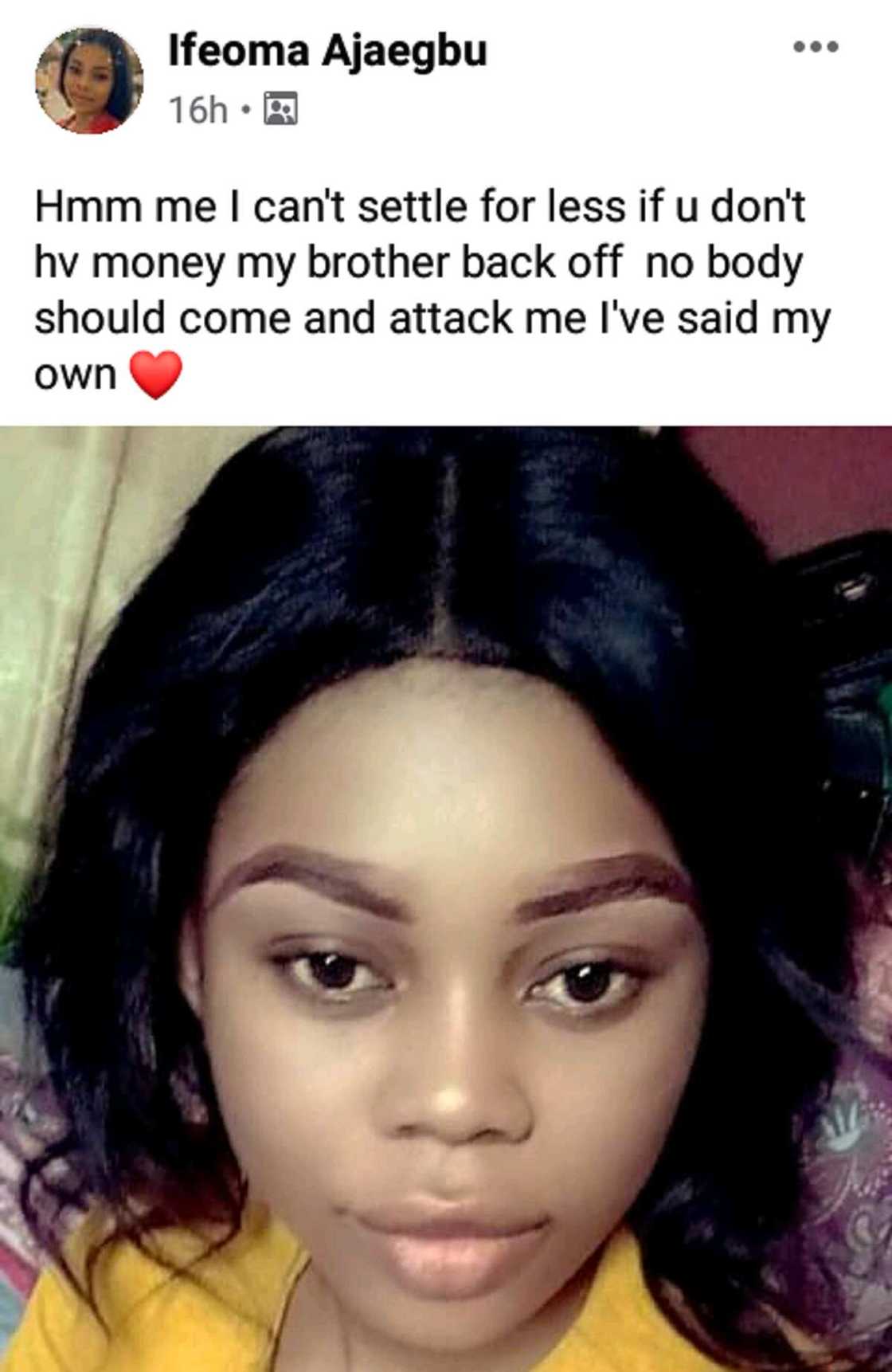 Ba zan iya auren talaka ba, idan baka da kudi kiyaye ni, Budurwa ga matasa