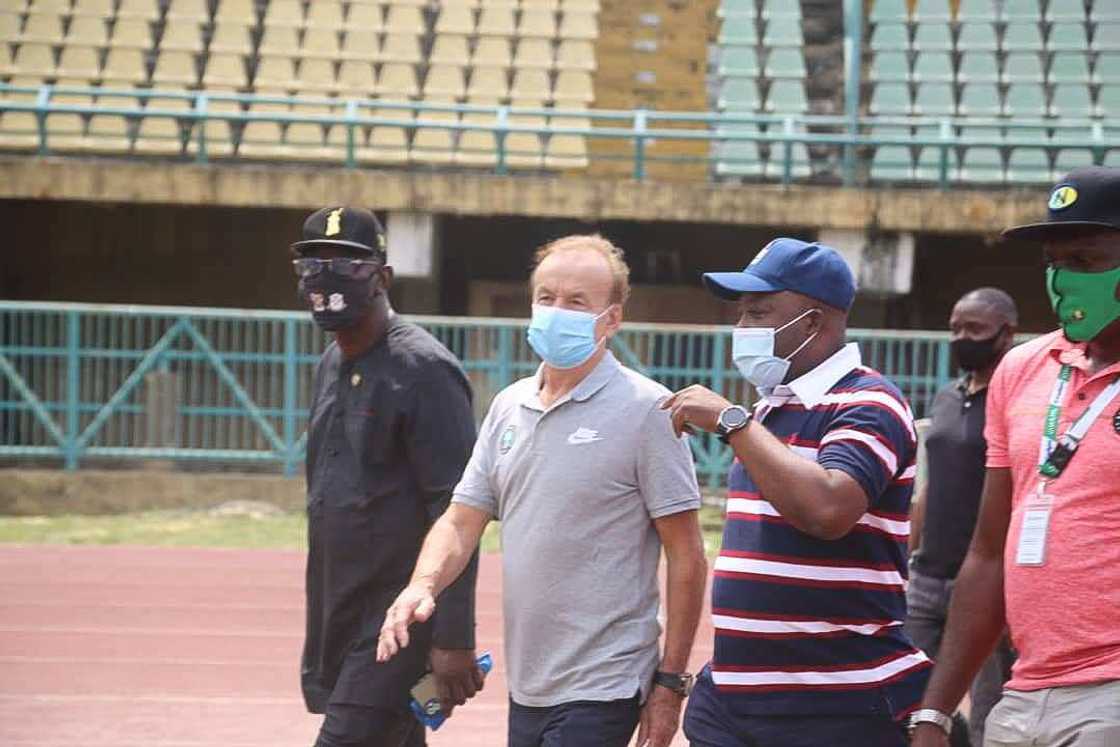 Gernot Rohr, Super Eagles coach, inspects Teslim Balogun stadium ahead of Lesotho tie Gernot Rohr, Super Eagles coach, inspects Teslim Balogun stadium ahead of Lesotho tie