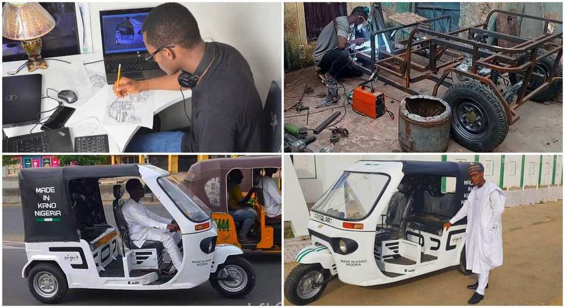 Photos of tricycles made in Kano state by a Nigerian called Faisal. Photos of tricycles made in Kano state by a Nigerian called Faisal.