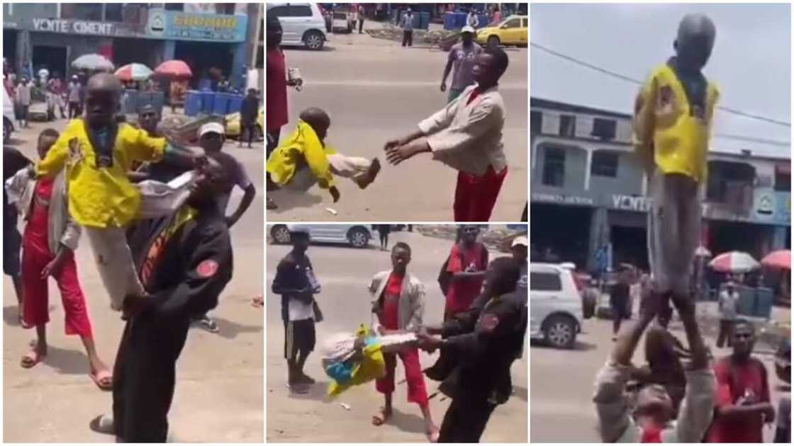 Little kids perform stunts in viral video, they throw each other up in the air Little kids perform stunts in viral video, they throw each other up in the air