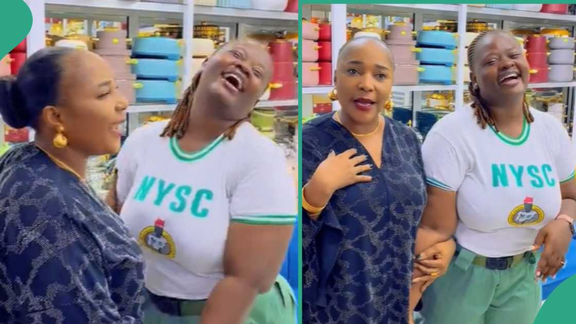 NYSC lady who served at a shop. NYSC lady who served at a shop.