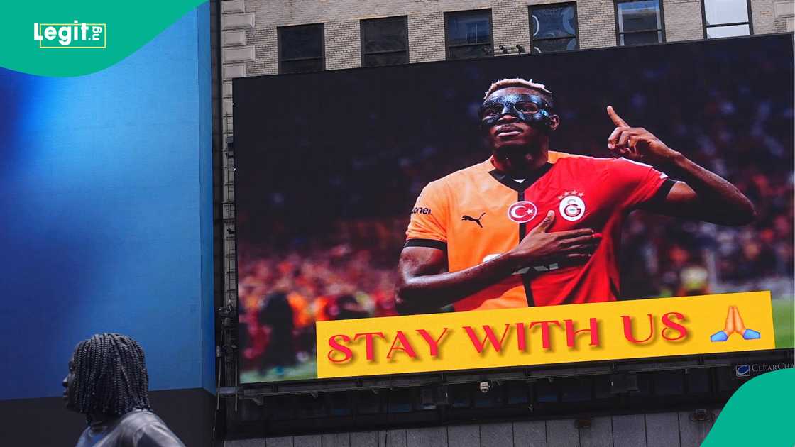 Victor Osimhen, Times Square, New York, USA. Victor Osimhen, Times Square, New York, USA.