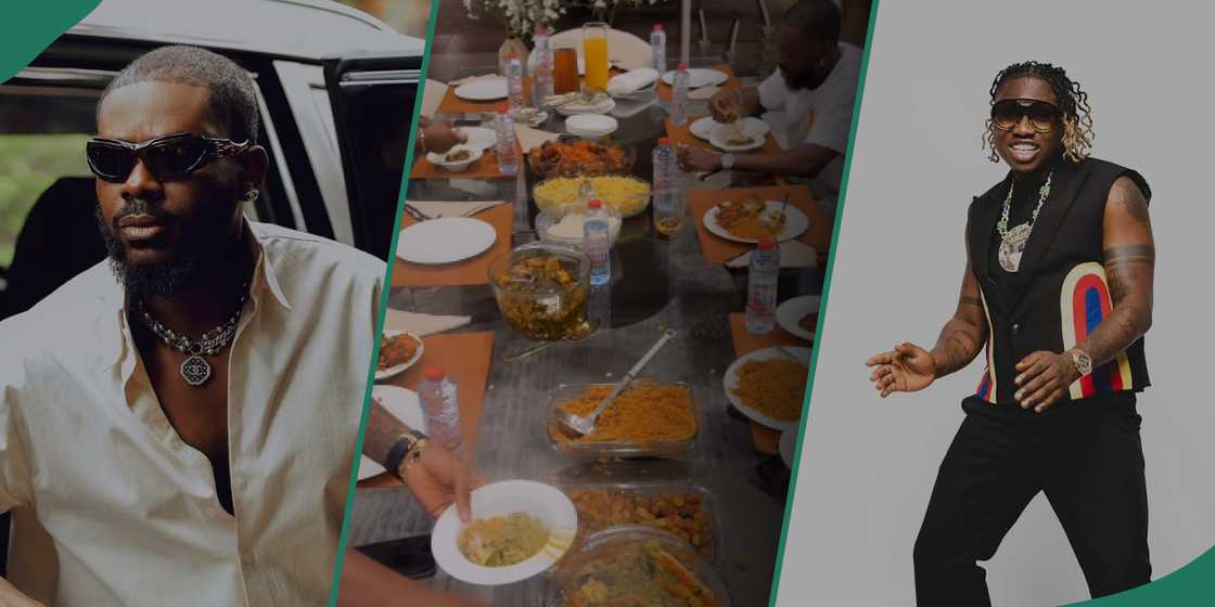Zlatan Ibile turns to God at dinner table with friends. Zlatan Ibile turns to God at dinner table with friends.