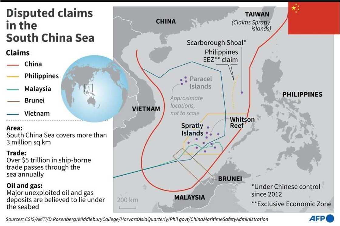 Disputed claims in the South China Sea