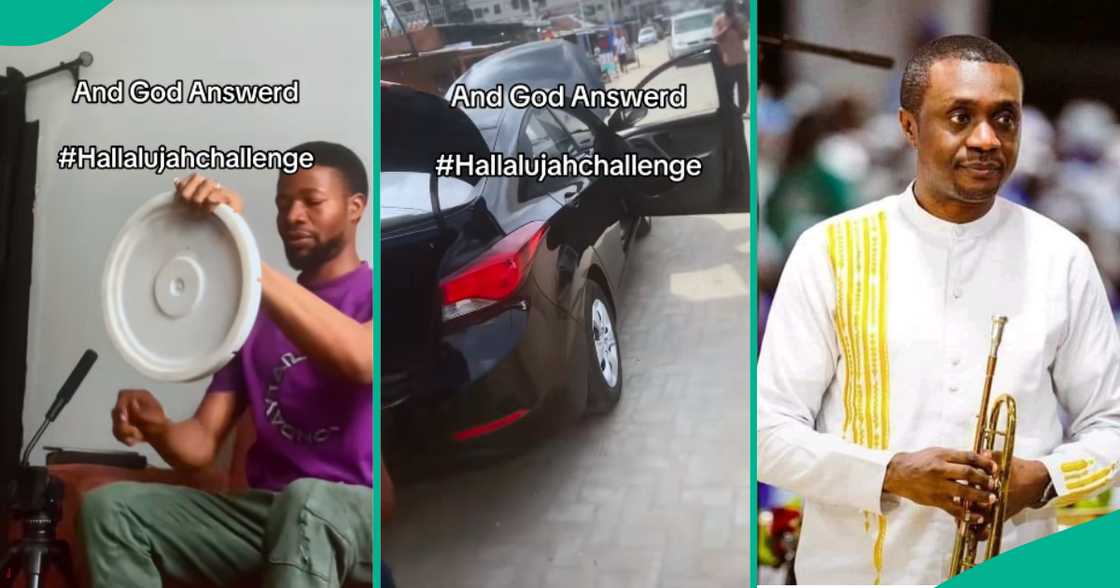 Nigerian man buys car one week after acting like a driver during Nathaniel Bassey’s Hallelujah Challenge.