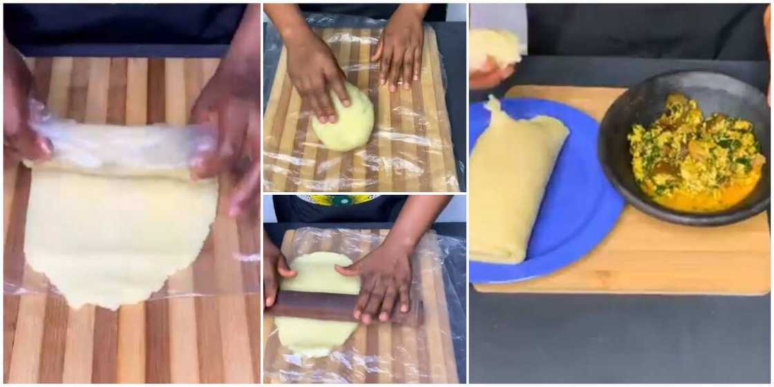 Massive Stir as Nigerian Lady Showcases the Perfect Way to roll Swallow, Many Aren't Buying the Style Massive Stir as Nigerian Lady Showcases the Perfect Way to roll Swallow, Many Aren't Buying the Style
