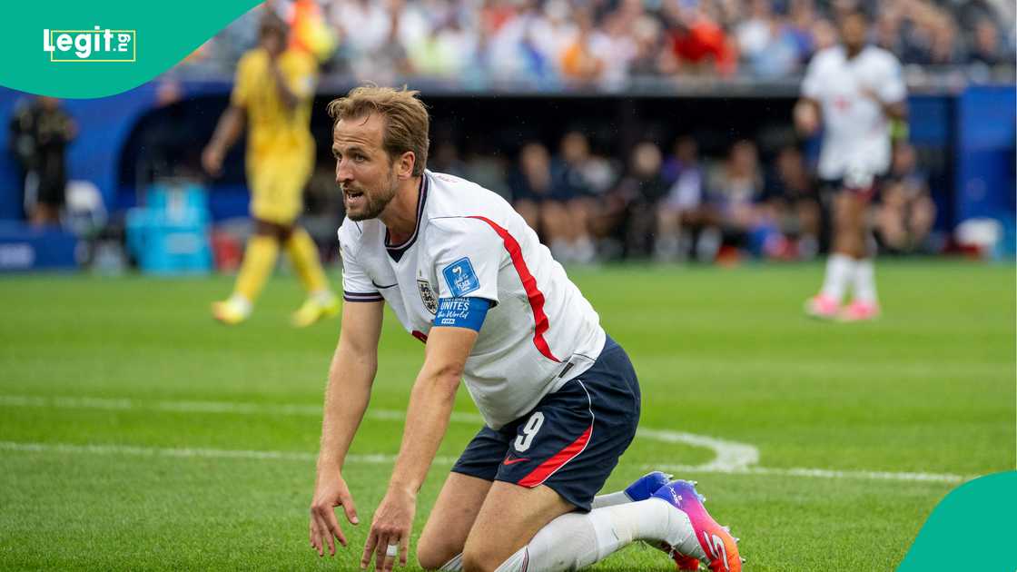 Harry Kane reacts after a shot against Ghana at Boston Stadium. Photo by Mark Smith Harry Kane reacts after a shot against Ghana at Boston Stadium. Photo by Mark Smith