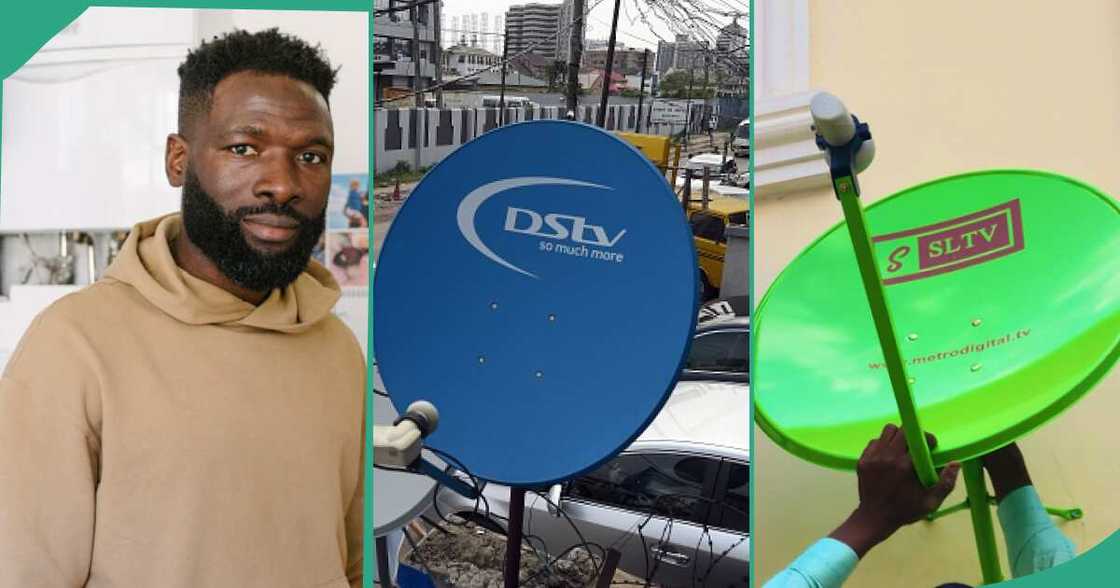 Man switches from DStv to SLTV. Man switches from DStv to SLTV.
