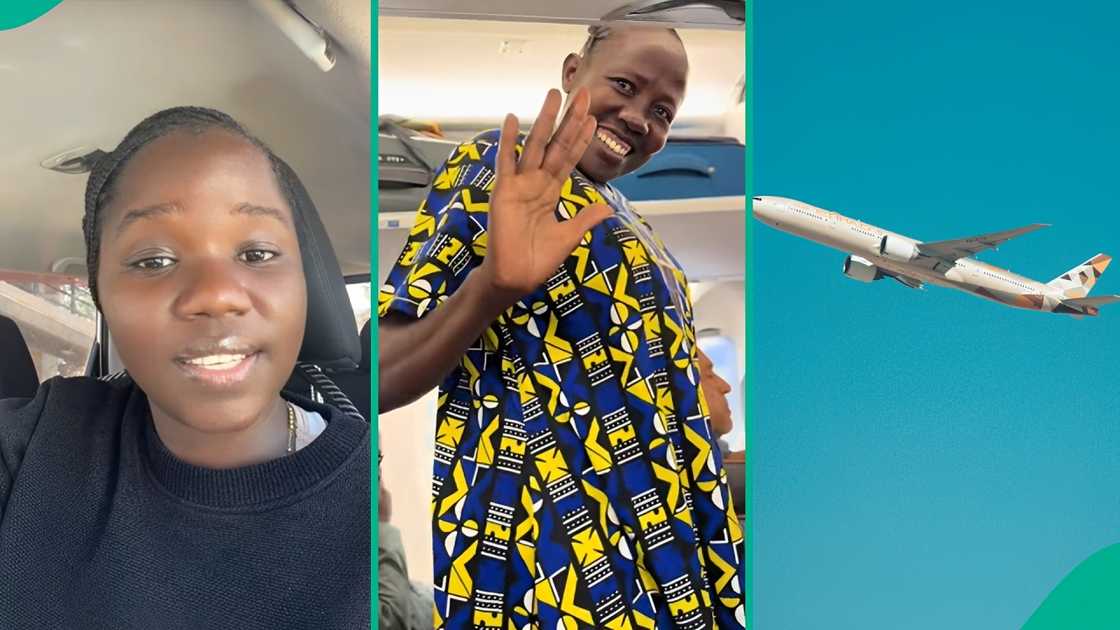 A woman who escorted her daughter to the airport was moved to tears when she got an unexpected trip on a plane. A woman who escorted her daughter to the airport was moved to tears when she got an unexpected trip on a plane.