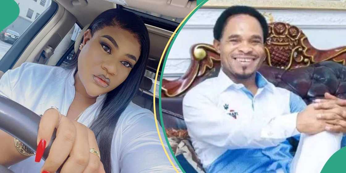 Nkechi Blessing shuts down claims of Odumeje being a fake pastor, shares her experience with him. Nkechi Blessing shuts down claims of Odumeje being a fake pastor, shares her experience with him.