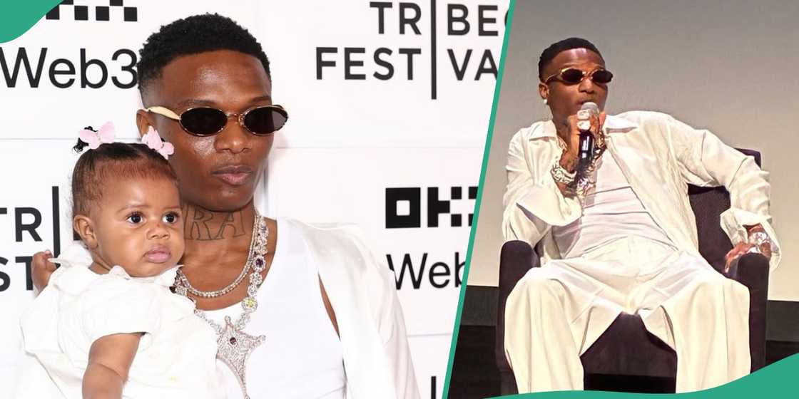 Wizkid takes daughter to red carpet of his documentary, Wizkid: Long Live Lagos, at the Tribeca Film Festival in New York. Wizkid takes daughter to red carpet of his documentary, Wizkid: Long Live Lagos, at the Tribeca Film Festival in New York.