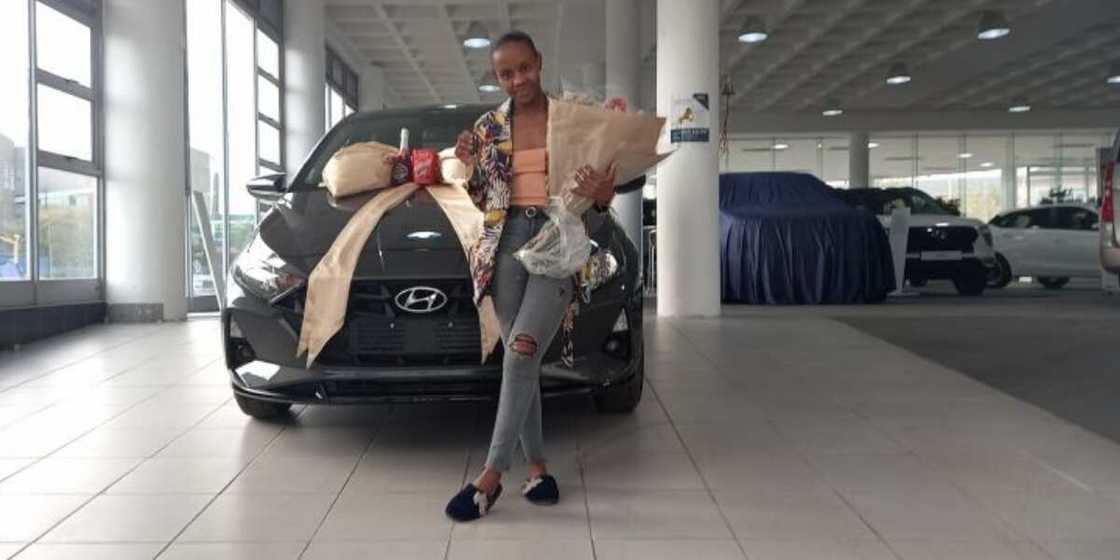 Lady Celebrates Buying a Brand New Car as 1st Whip, Many React as Adorable Photo Lights up the Internet Lady Celebrates Buying a Brand New Car as 1st Whip, Many React as Adorable Photo Lights up the Internet