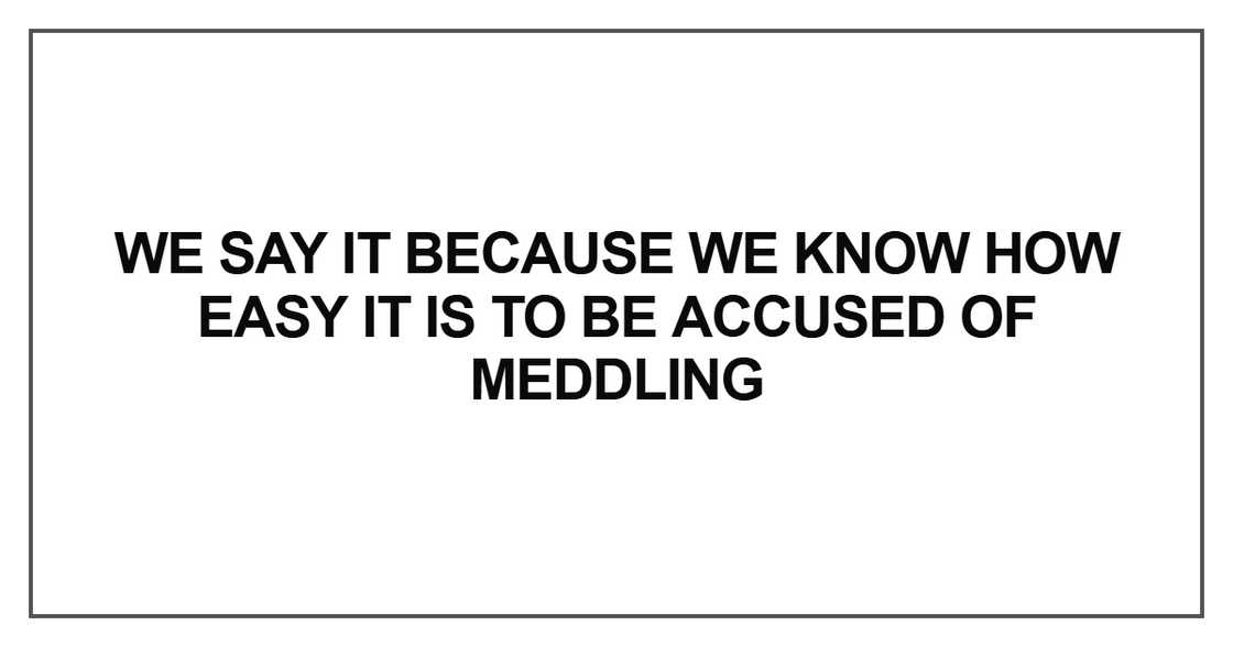 We say it because we know