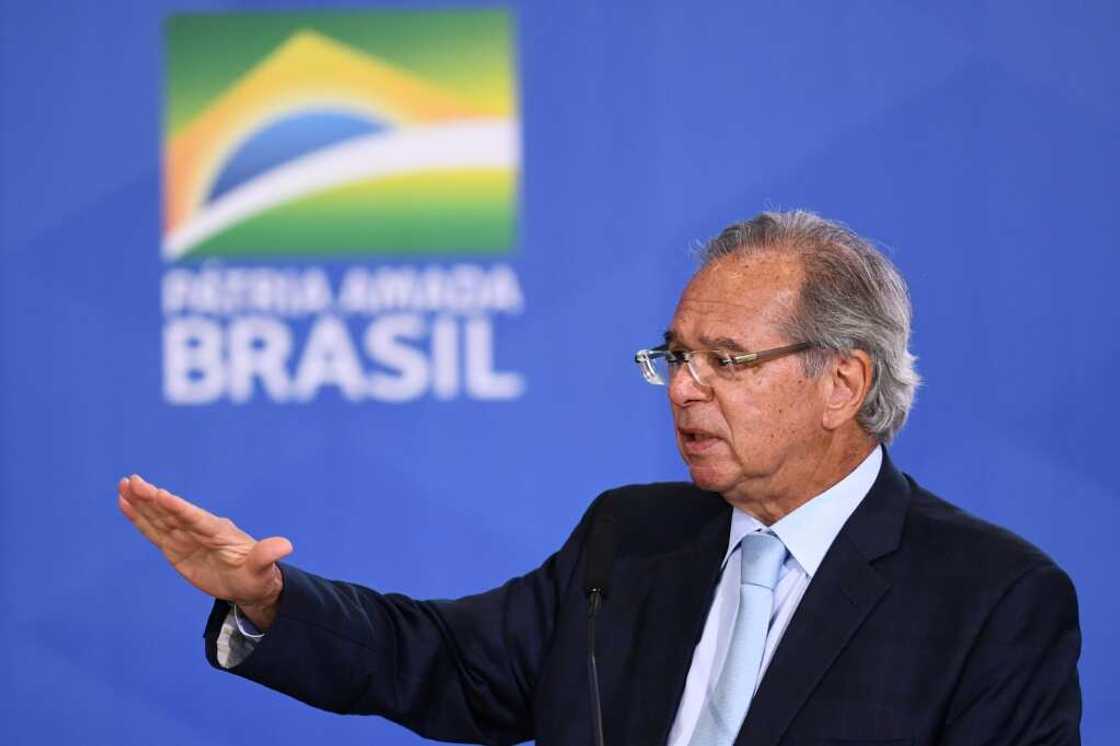 Brazilian Minister of Economy Paulo Guedes -- seen here in June 2022 -- has reopened old wounds with France over Amazonian forest fires by using some decidedly undiplomatic language in a recent speech Brazilian Minister of Economy Paulo Guedes -- seen here in June 2022 -- has reopened old wounds with France over Amazonian forest fires by using some decidedly undiplomatic language in a recent speech